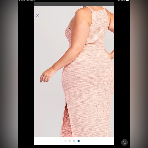 Fitted sleeveless rib-knit midi dress - Picture 3 of 4